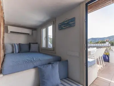 Zona de estar de Lets Holidays Charming fisherman house with terrace