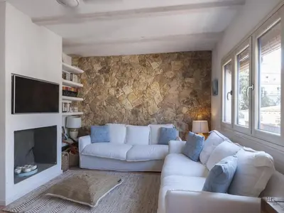 Zona de estar de Lets Holidays Charming fisherman house with terrace