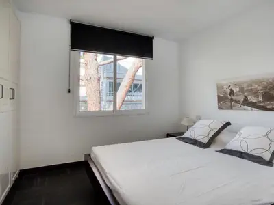 Cama o camas de una habitación en Nardos Apartament reformat amb encant per 5 persones a 10 minuts de la platja