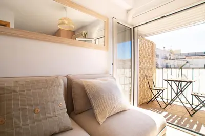 Zona de estar de Budget Beach Studio 21