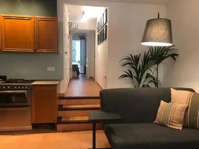 Una cocina o zona de cocina en Apartamento con encanto y terraza en Barri Vell de Girona, El Cul de la Lleona