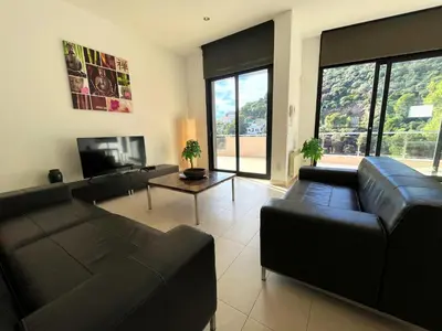 Zona de estar de Villa de lujo con vistas al mar y piscina privada
