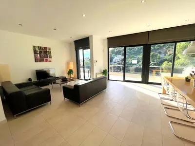 Zona de estar de Villa de lujo con vistas al mar y piscina privada