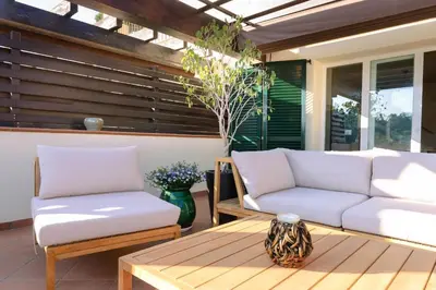 Zona de estar de LETS HOLIDAYS Luxury house in cala llevado 2