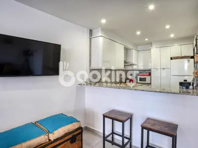 Una cocina o zona de cocina en Begonias Apartament per 4 persones amb gran terrassa chill out a 10 minuts de la platja