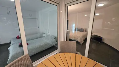 Cama o camas de una habitación en Apartments Paradise Lloret