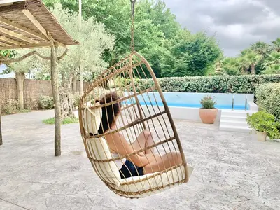 Piscina en o cerca de Villa Nature con Piscina Privada · Wifi ·AC · BBQ