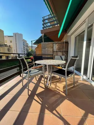Un balcón o terraza de Piso a 150 mts de la playa con espectacular terraza y WIFI