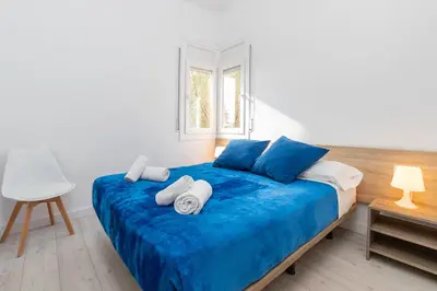 Cama o camas de una habitación en Apartaments Aiguablava