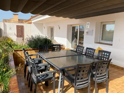 Un patio o zona al aire libre en Àtic espectacular a Palamós