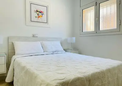 Cama o camas de una habitación en Villa reina by costabravaway