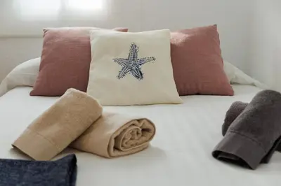 Cama o camas de una habitación en Vistes al mar Ideal per parelles i teletreball