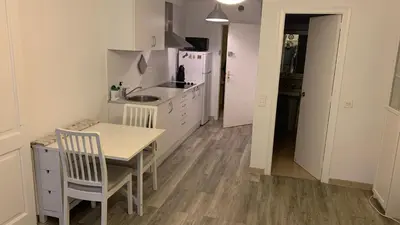 Una cocina o zona de cocina en Delante del Mar