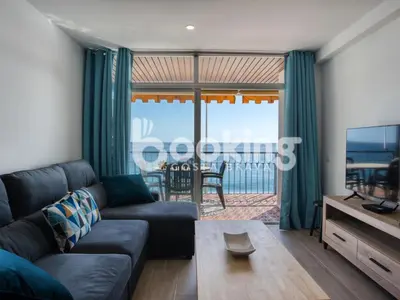 Zona de estar de Embajador 2 Apartament a primera línia de mar per 5 persones