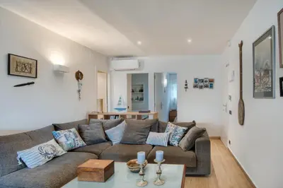 Zona de estar de Lliris Apartament amb encant per 4 persones a 10 minuts de la platja i del centre de Platja d'Aro