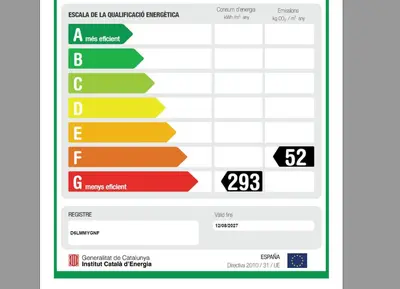 Certificado, premio, señal o documento que está expuesto en Apartament a 2 minuts de la platja, amb AC