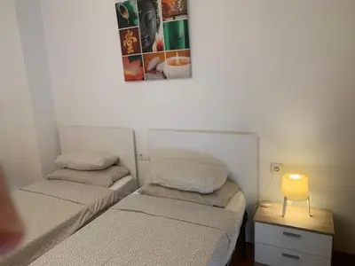 Cama o camas de una habitación en APARTAMENTO construcción nueva BARCELONA - CALELLA