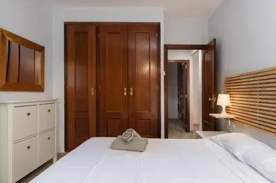 Cama o camas de una habitación en LETS HOLIDAYS Pool apartment near beach 5