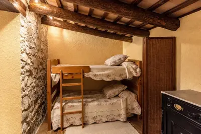 Cama o camas de una habitación en Catalunya Casas Stunning Costa Brava mountain retreat and 30kms away from the beach