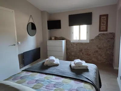 Cama o camas de una habitación en Can Costals Cerezo