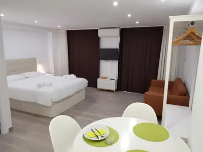 Cama o camas de una habitación en Eros Apartament