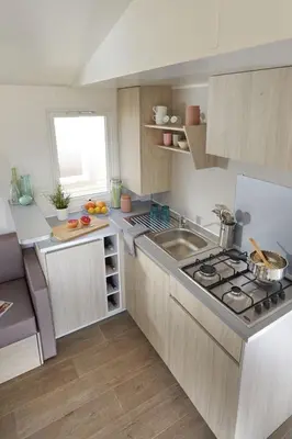 Una cocina o zona de cocina en Camping Bellsol Pets