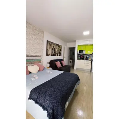 Cama o camas de una habitación en Apartamento con piscina a 2 minutos de la playa!!!