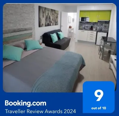 Cama o camas de una habitación en Apartamento con piscina a 2 minutos de la playa!!!