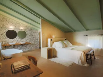 Cama o camas de una habitación en Mas Rauric