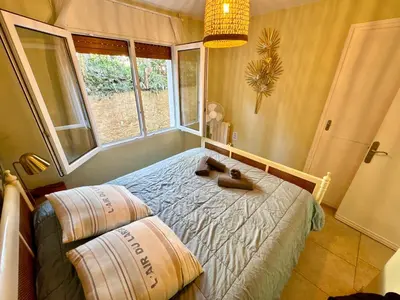 Cama o camas de una habitación en Apartament al Golfet de Calella de Palafrugell