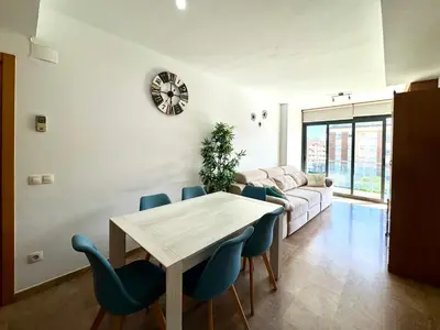 Zona de estar de Precioso apartamento 4 habitaciones con piscina y gym