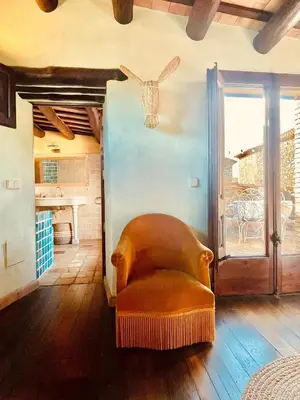 Zona de estar de Auténtica casa del SXVII en la Costa Brava