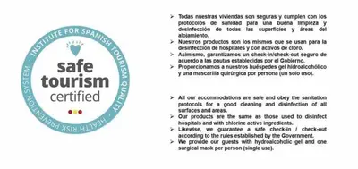 Certificado, premio, señal o documento que está expuesto en LA MER BLEUE, Boutique Apartament with free parking, full equipped in Fenals Beach