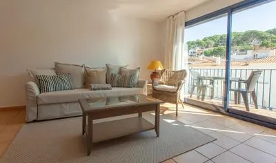 Zona de estar de 3 Bedroom Duplex, 30m to the beach, Tamariu, Costa Brava
