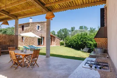 Jardín al aire libre en Turisme Rural - Mas Vilà - Monells