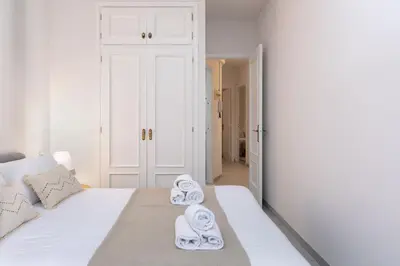 Cama o camas de una habitación en Flateli Cort Reial 10
