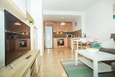 Una cocina o zona de cocina en AL29 Apartamento playa Fenals