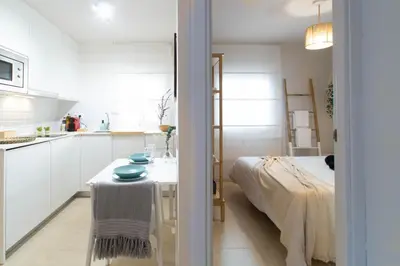 Una cocina o zona de cocina en Patio Budget Studio 11