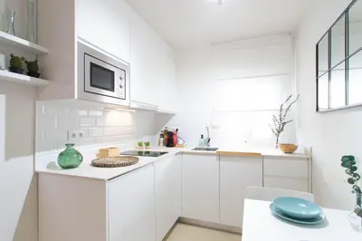 Una cocina o zona de cocina en Patio Budget Studio 11