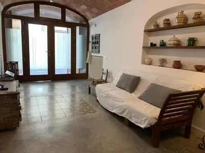 Zona de estar de Lovely Centric House Palamós
