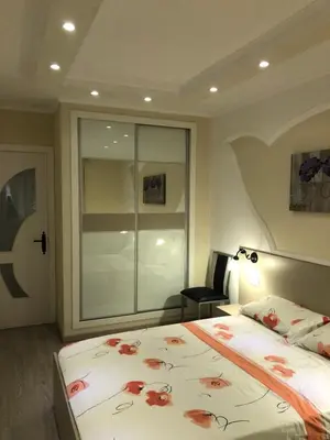 Cama o camas de una habitación en APARTMENT 2 MIN. DEL MAR