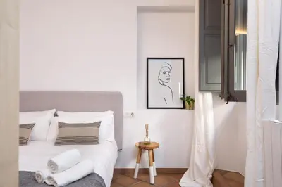 Cama o camas de una habitación en Flateli Ballesteries 26 B