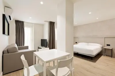 Cama o camas de una habitación en Aparthotel Xic