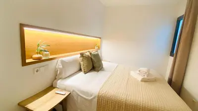 Cama o camas de una habitación en Hostal Es Niu de Tamariu