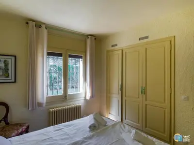 Cama o camas de una habitación en Villa Violeta en Mas Nou Platja d'Aro