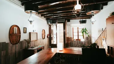 Zona de estar de Hostal La Premsa