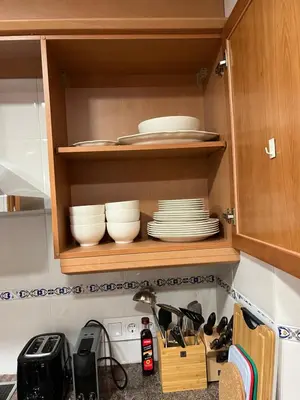 Una cocina o zona de cocina en Apartamento luminoso Paloma a 350 metros de la playa con parking gratuito