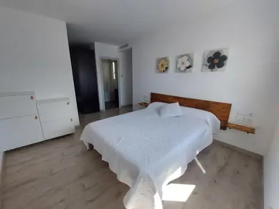 Cama o camas de una habitación en Àtic al centre de Girona