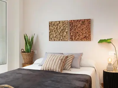 Cama o camas de una habitación en LETS HOLIDAYS Attractive apartment in costa brava