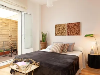 Cama o camas de una habitación en LETS HOLIDAYS Attractive apartment in costa brava